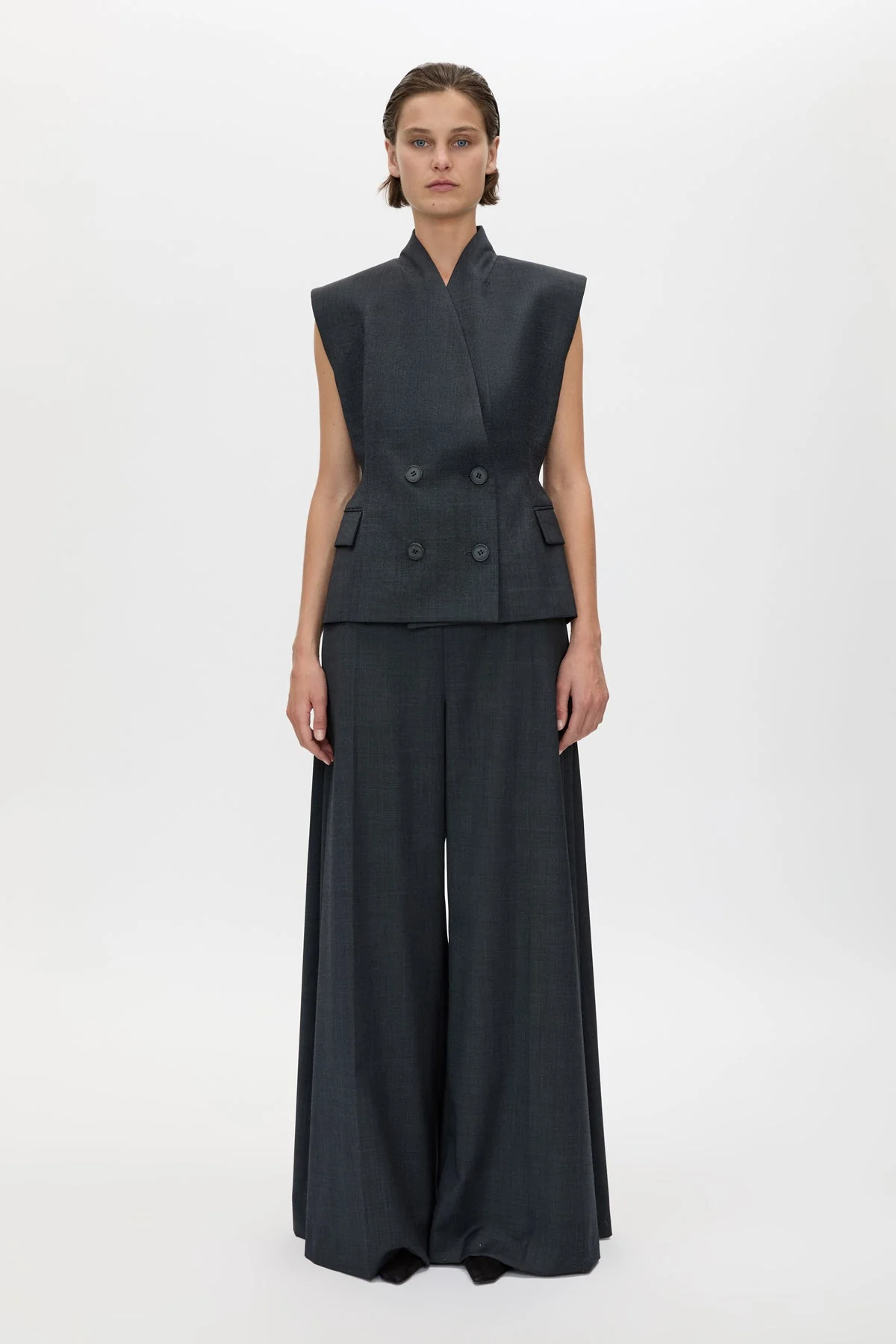Ascent Wide Leg Side Pleat Pant - Image 3
