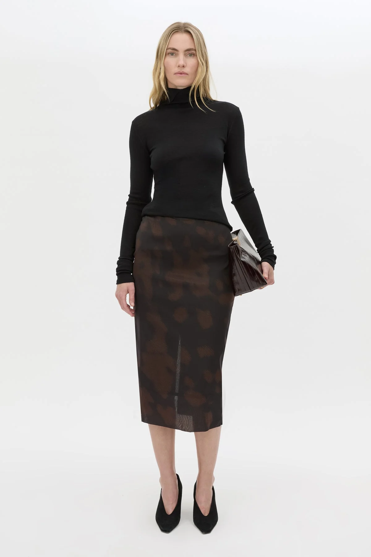 Nieve Printed Midi Skirt