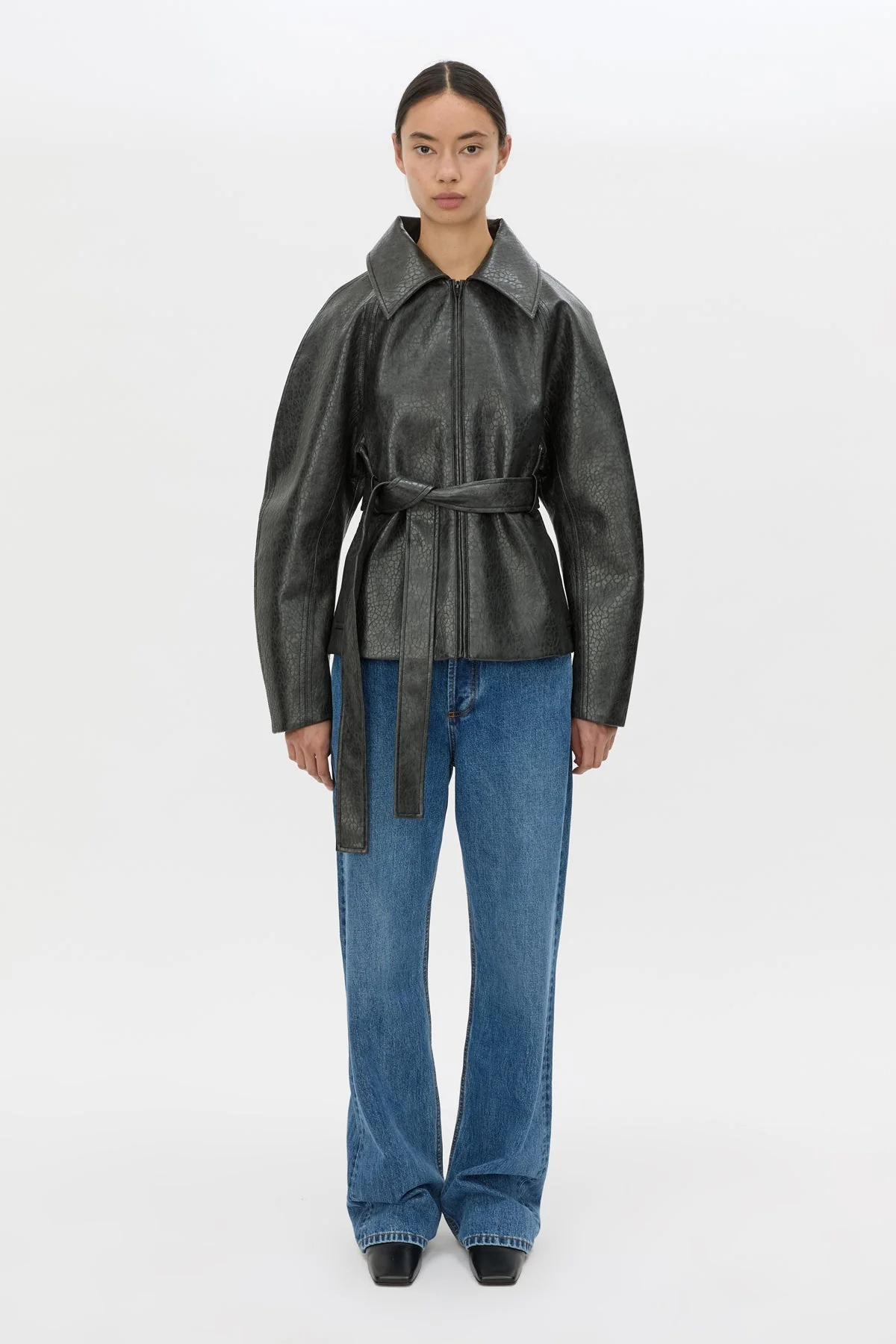 Oreno Croc Belted Jacket - Image 4