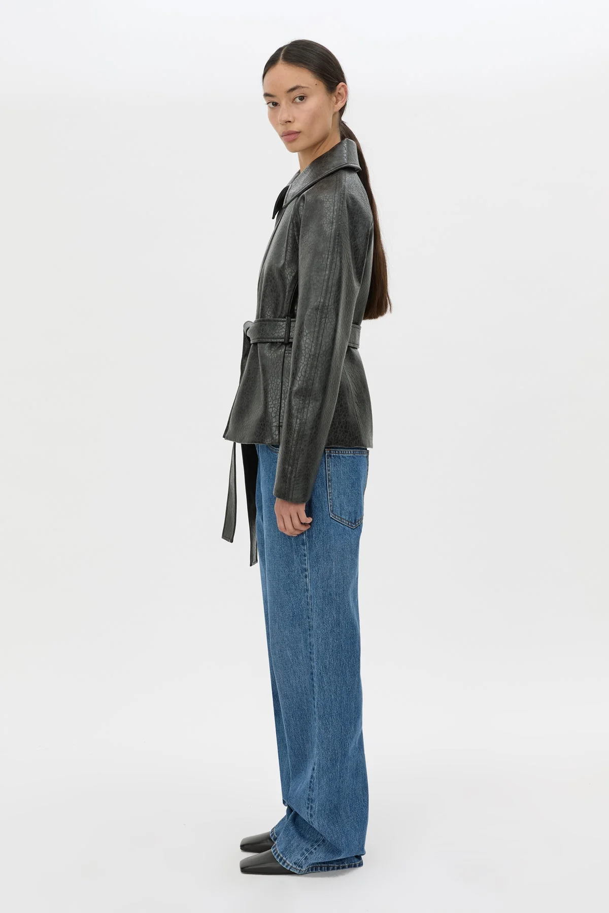 Oreno Croc Belted Jacket - Image 5